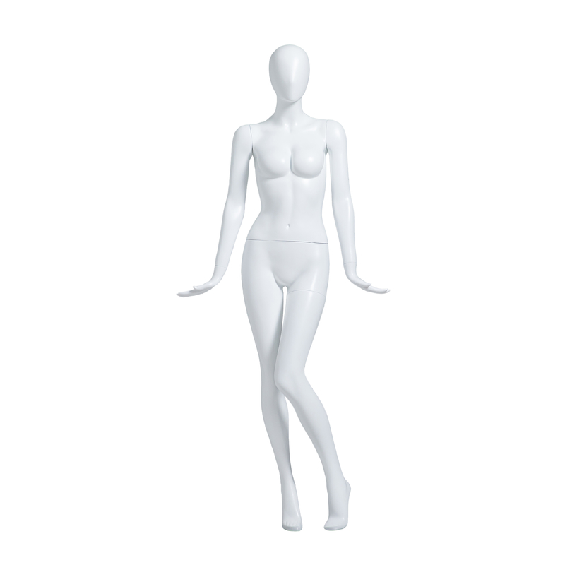 Weiß realistisches weibliches Modell Vollkörper 60cm Taille für Sportbekleidung