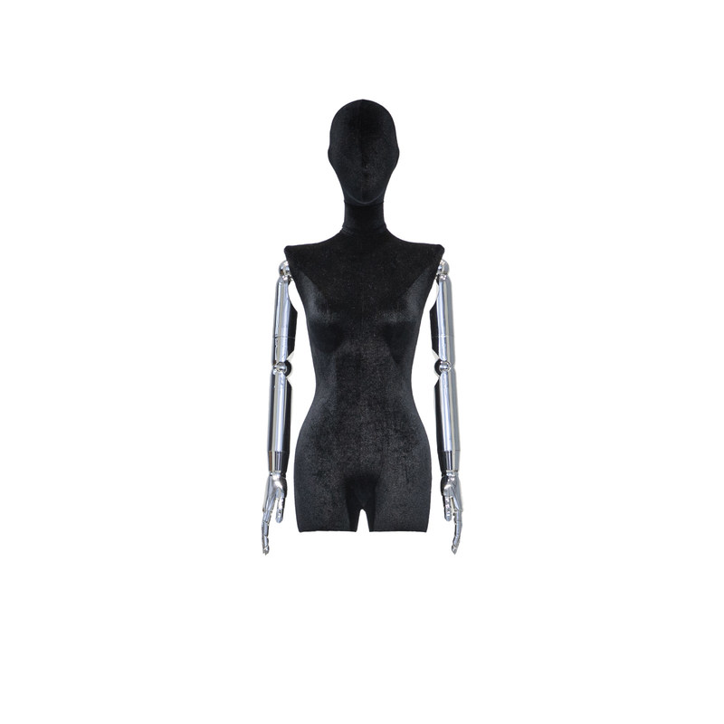 Elektroplatierte Arme Halbkörper-Display-Mannequin weiblich mit mehreren Farben